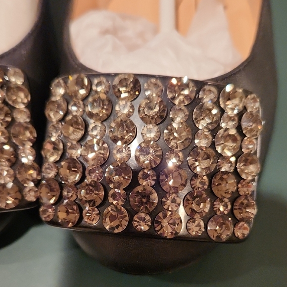 Kate Spade Black Embellished Flats - Picture 2 of 8